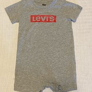 Gray Boys Levi’s Romper